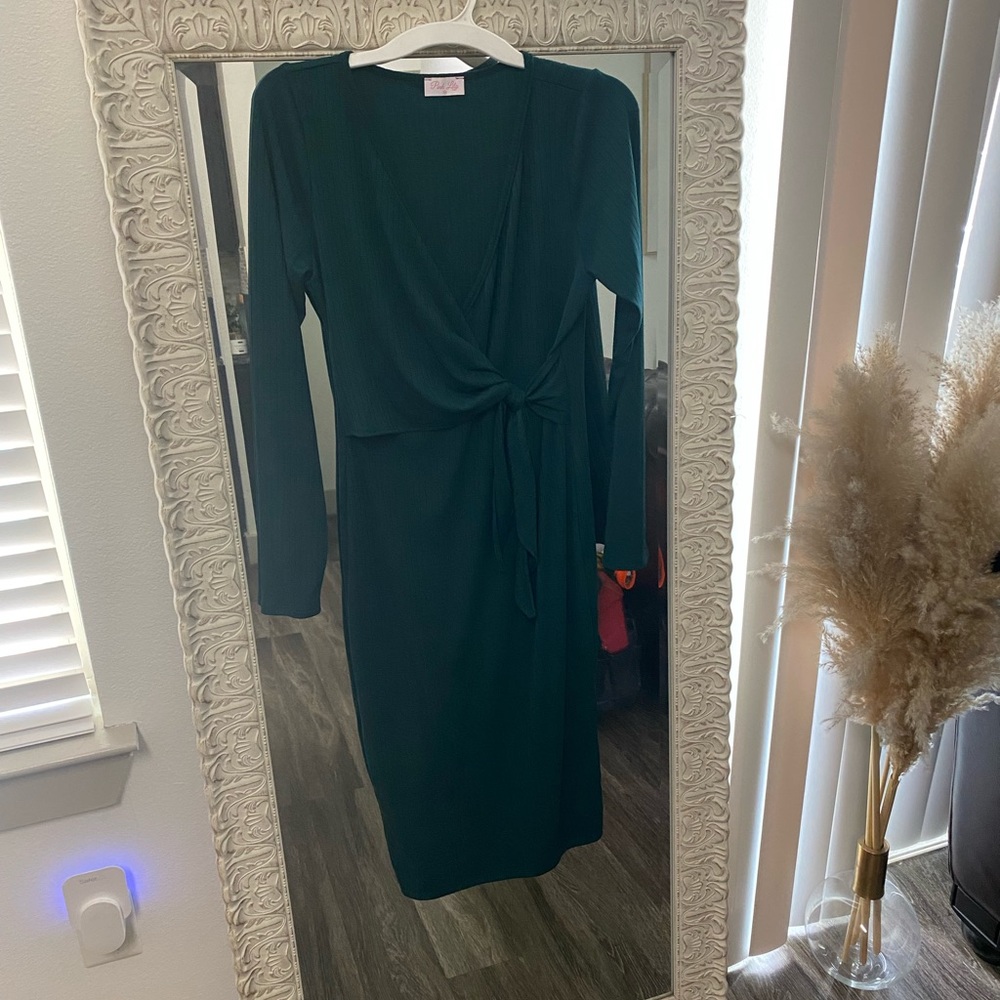 Never worn pink lily wrap dress